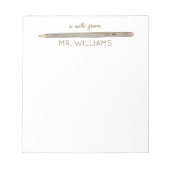 Aangepast aangepast lescadeau, grijs potlood notitieblok (Voorkant)