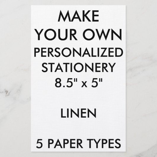 Aangepast, aangepast lijnwerk van 8,5 x 5 inch briefpapier (Voorkant)