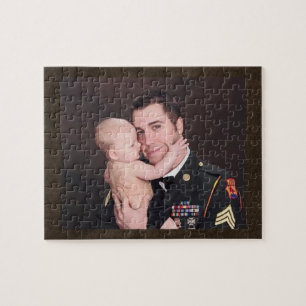 Aangepast aangepast militair soldaat legpuzzel