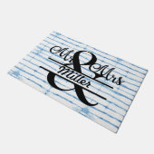 Aangepast aangepast monogram Shibori Deurklep Deurmat (Schuin)