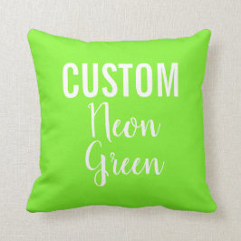 Aangepast aangepast NEON GREEN Sierkussen
