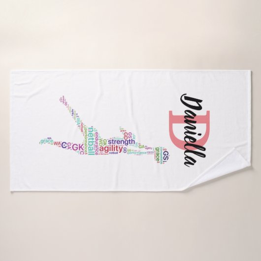 Aangepast aangepast Netball Badhanddoek (Badhanddoek)