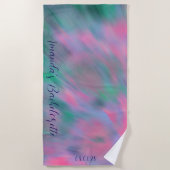 Aangepast aangepast noordelijk licht Bachelorette Strandlaken (Voorkant)