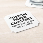 Aangepast aangepast PAPIER-ONDERZETTER (6) 4-INCH Kartonnen Onderzetters (Gekanteld)