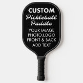 Aangepast aangepast PICKLEBALL PADDLE - ALLE ZWART (Achterkant)