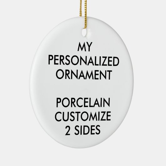 Aangepast, aangepast PORCELAIN RONDE FOTO-ORNAMENT Keramisch Ornament (Rechts)