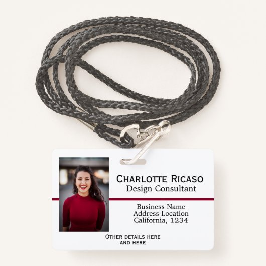 Aangepast, aangepast, rood, zwart badge (Voorkant met draagriem)