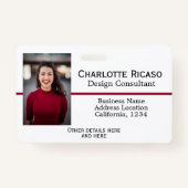 Aangepast, aangepast, rood, zwart badge (Voorkant)