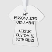 Aangepast aangepast T-SHIRT ACRYLIC FOTO-ORNAMENT Ornament (voorkant)
