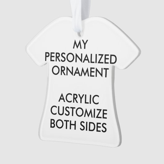 Aangepast aangepast T-SHIRT ACRYLIC FOTO-ORNAMENT Ornament (voorkant)