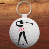 Aangepast aangepast toetsenbord voor Golfbal Sleutelhanger (Voorkant)