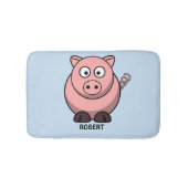Aangepast aangepast Varkensblauw Badmat (Voorkant)