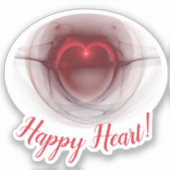 Aangepast, aangepast, verlicht hart fractal sticker (Voorkant)