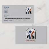 Aangepast aangepast veterinair Logo Visitekaartje (Voorkant / Achterkant)