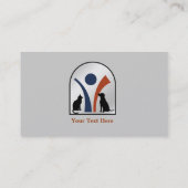 Aangepast aangepast veterinair Logo Visitekaartje (Achterkant)