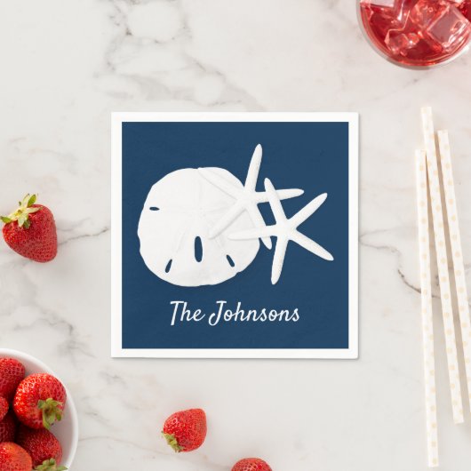 Aangepast aangepast vioolblauw zeemaand zeemaand servet (Insitu)