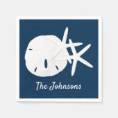 Aangepast aangepast vioolblauw zeemaand zeemaand servet (Voorkant)