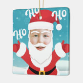 Aangepast aangepast Voeg je eigen fotokerstmis toe Keramisch Ornament (Links)