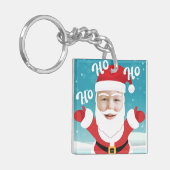 Aangepast aangepast Voeg je eigen fotokerstmis toe Sleutelhanger (Voorkant Links)