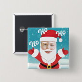 Aangepast aangepast Voeg je eigen fotokerstmis toe Vierkante Button 5,1 Cm (Voorkant /achterkant)