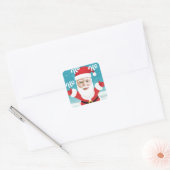 Aangepast aangepast Voeg je eigen fotokerstmis toe Vierkante Sticker (Envelop)