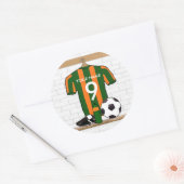 Aangepast aangepast voetbal Jersey Ronde Sticker (Envelop)