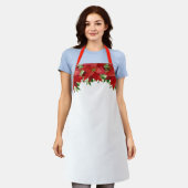 Aangepast aangepast voor Kerstmis in Poinsettias Schort (Gedragen)