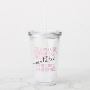 Aangepast aangepast voor roze gepersonaliseerde me acryl drinkbeker