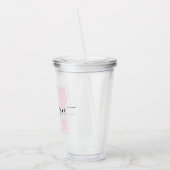 Aangepast aangepast voor roze gepersonaliseerde me acryl drinkbeker (Links)