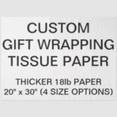 Aangepast, aangepast whitepaper voor cadeautjes tissuepapier (Voorkant)