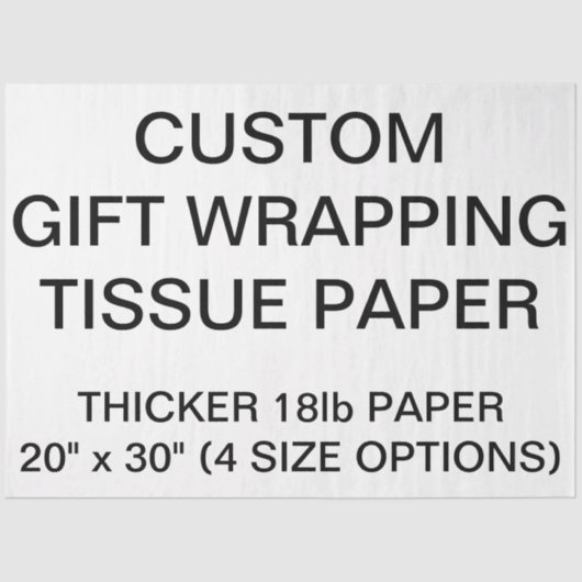 Aangepast, aangepast whitepaper voor cadeautjes tissuepapier (Voorkant)