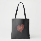 Aangepast, aangepast zwart folieleder tote bag (Voorkant)