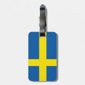 Aangepast aangepast Zweedse vlag Bagagelabel (Achterkant verticaal)