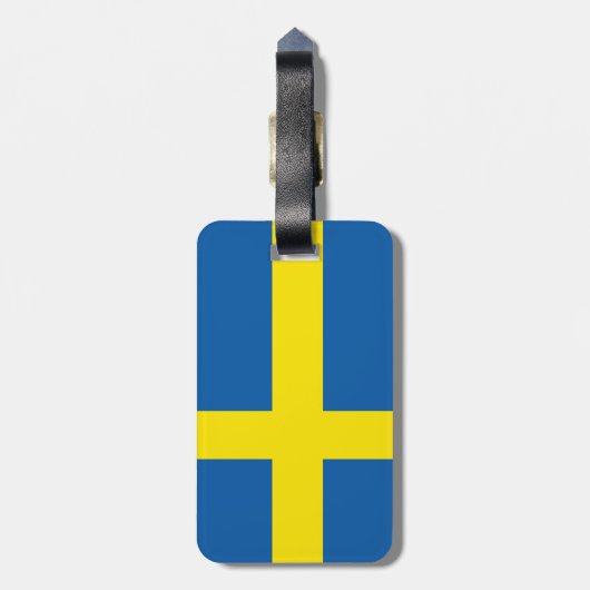 Aangepast aangepast Zweedse vlag Bagagelabel (Achterkant verticaal)