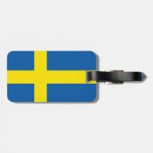 Aangepast aangepast Zweedse vlag Bagagelabel (Achterkant horizontaal)
