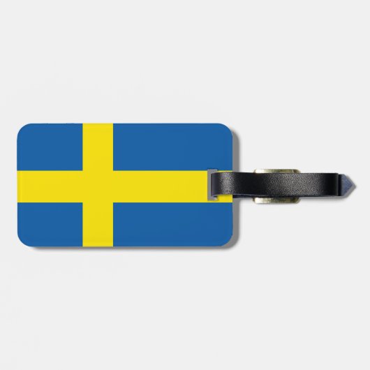 Aangepast aangepast Zweedse vlag Bagagelabel (Achterkant horizontaal)