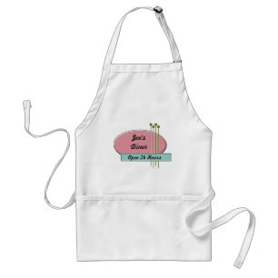 Aangepast aangepaste 50s Retro Style Diner Aprons Standaard Schort