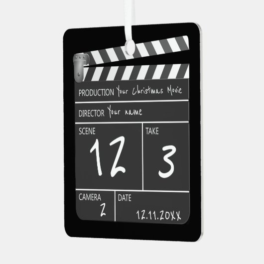 Aangepast aangepaste filmklapbord voor nieuwighede metalen ornament (Voorkant links)