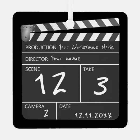 Aangepast aangepaste filmklapbord voor nieuwighede metalen ornament (Achterkant)