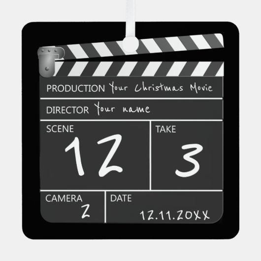 Aangepast aangepaste filmklapbord voor nieuwighede metalen ornament (Voorkant)