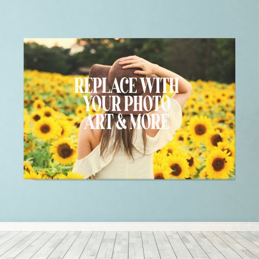 Aangepast aangepaste fotografie toevoegen canvas afdruk (Insitu (Houten vloer))