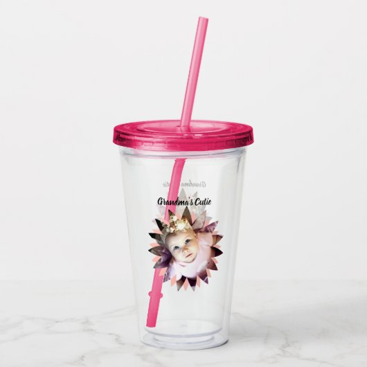 Aangepast aangepaste fotosjabloon voor ventilatorv acryl drinkbeker (Achterkant)