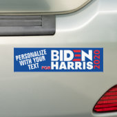 Aangepast aanpassen voor Biden/Harris 2020-azijn Bumpersticker (Op auto)