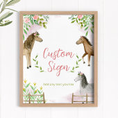 Aangepast aantekennummer voor paardengeboorte bewe poster