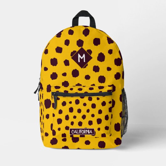 Aangepast aantrekkelijk Stijlvol hondengeel patroo Bedrukte Rugzak (Voorkant)