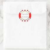 Aangepast aardbei patroon inmaak sticker (Tas)