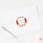 Aangepast aardbei patroon inmaak sticker (Envelop)