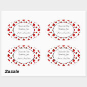 Aangepast aardbei patroon inmaak sticker (Vel)