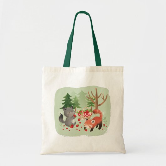 [Aangepast] aardbeien in de Bossen Tote Bag (Voorkant)