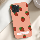 Aangepast aardbeienkoraal Case-Mate iPhone case